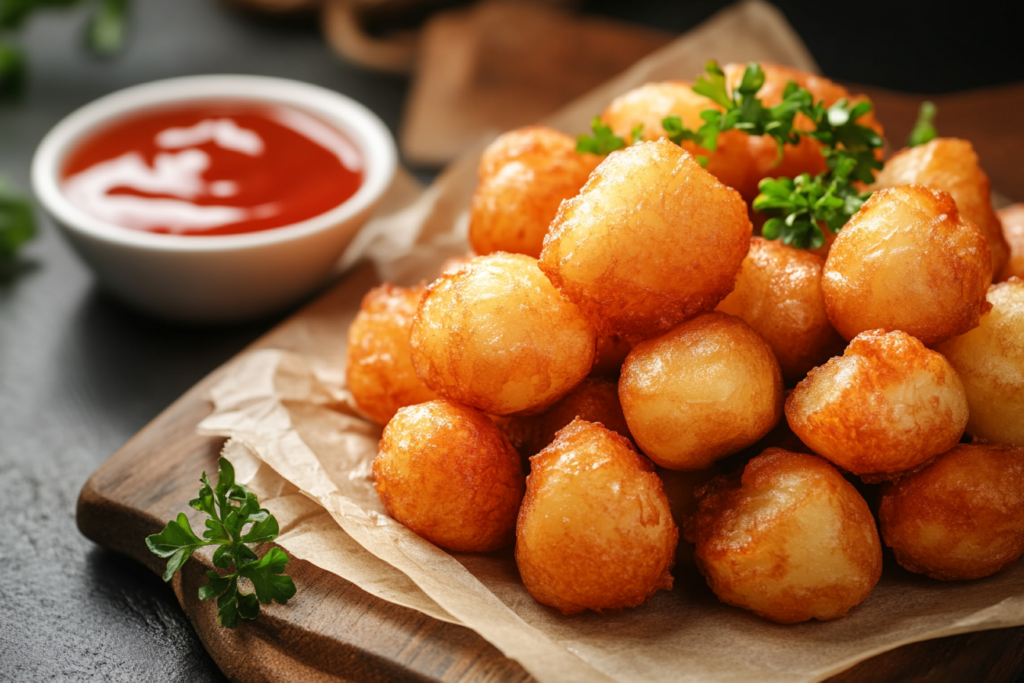 What are potato fritters made of