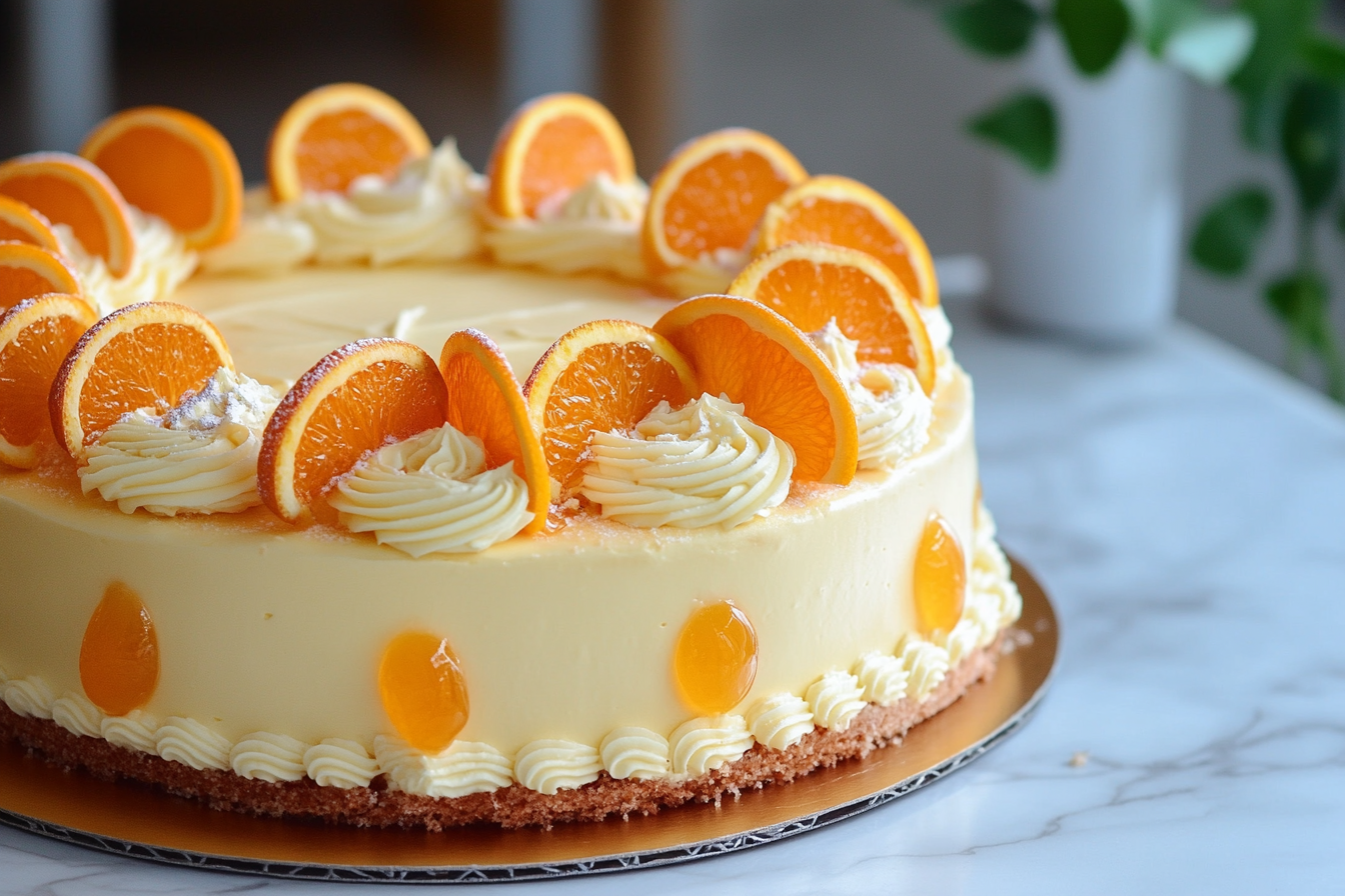 What flavor goes well with orange cake?