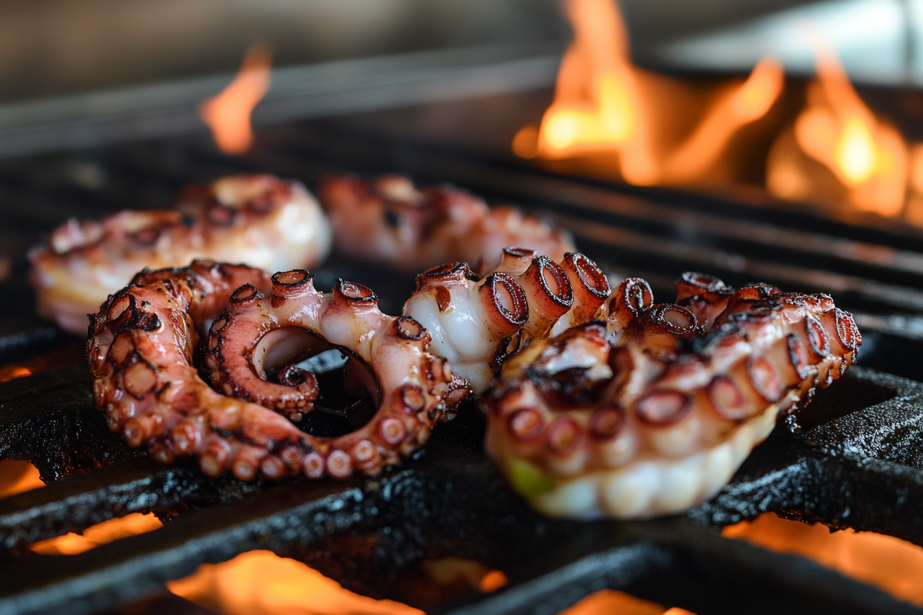 What pairs well with grilled octopus