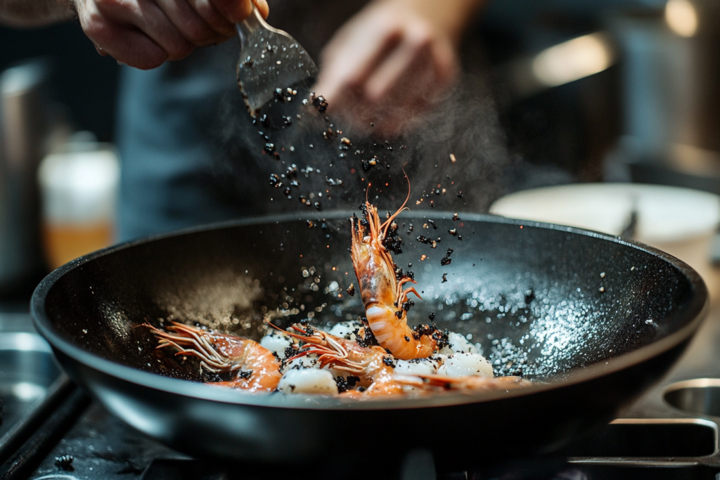 How to blacken raw shrimp