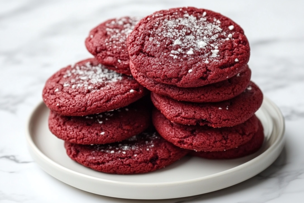 Why do you add vinegar to red velvet cookies?